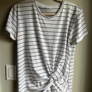 STRIPED BLOUSE WITH KNOT DETAIL